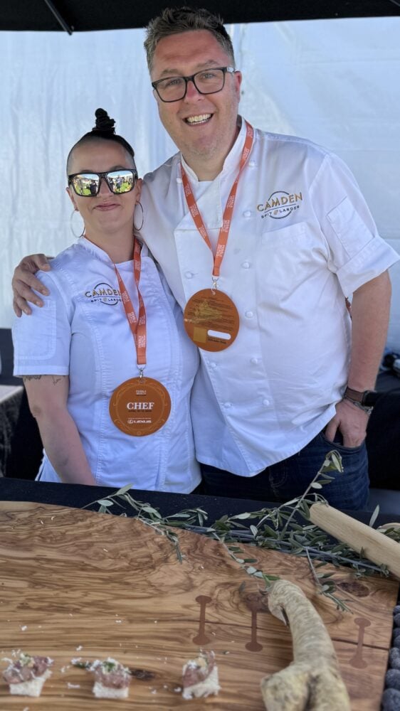 Camden's Oliver Ridgeway and team at PBFW 2025 Tasting Pavilion.